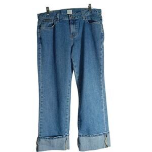 Calvin Klein relaxed fit boyfriend straight leg jeans , cuffed size 10